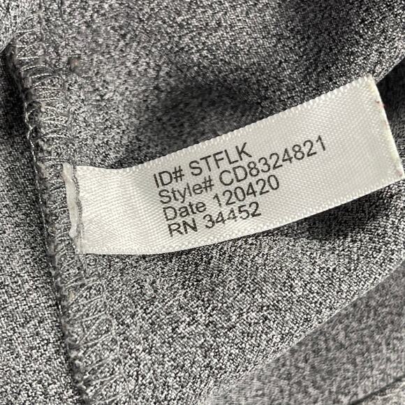 Cuddl Duds Scrub Top Womens XS Heather Gray Split Neck Short Sleeve ClimateRight - Picture 10 of 15